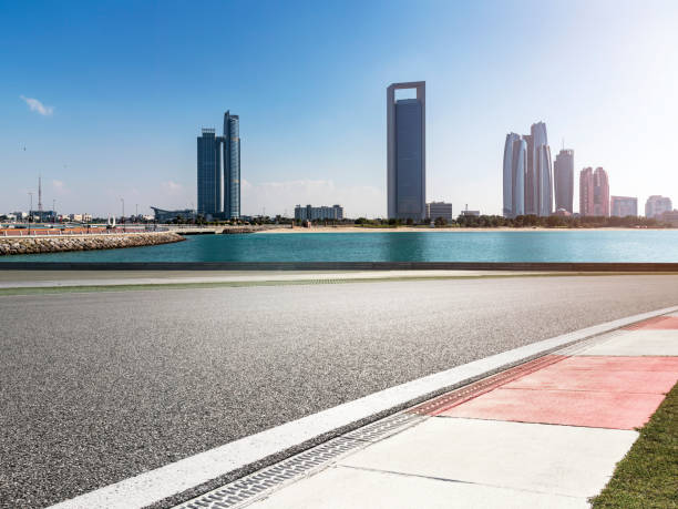 Highway traffic in ABU dhabi, United Arab Emirates