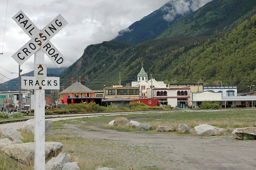 Railway station at Skagway,Alaska,USA.