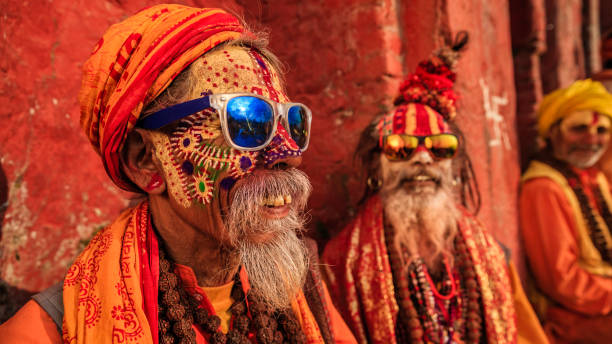 istock Sadhu - indian holymen sitting in the temple 1169959599