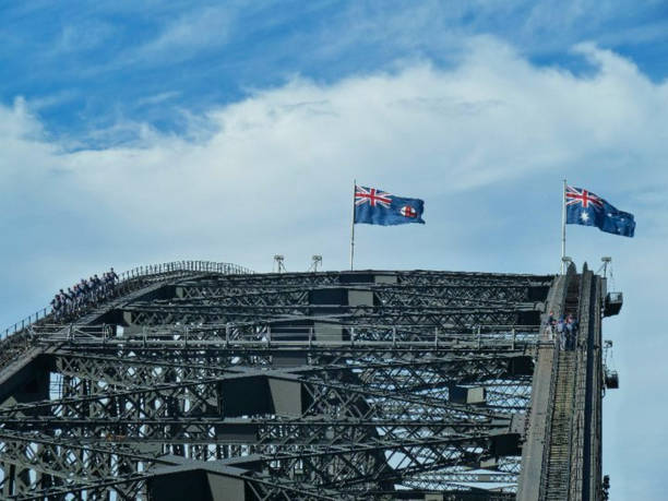 the bridge in sidney above