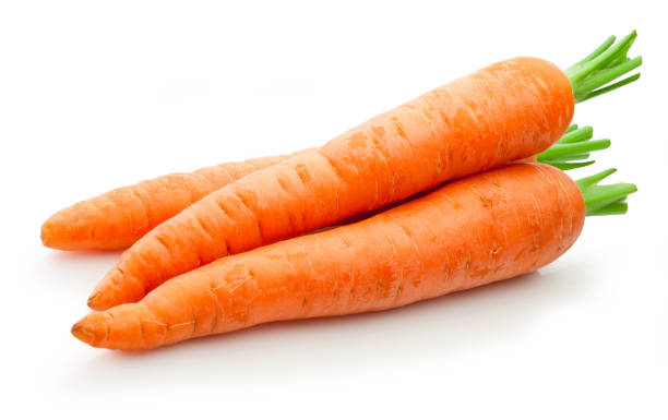 istock Fresh carrots isolated on white background 1169962822