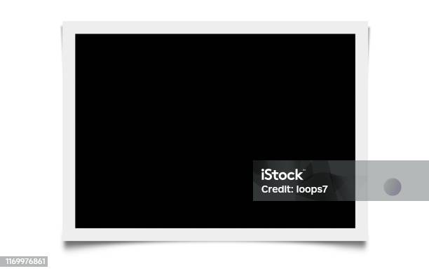 Black Screen With White Frame Isolated Stock Photo - Download Image Now - Photograph, Photography, Picture Frame