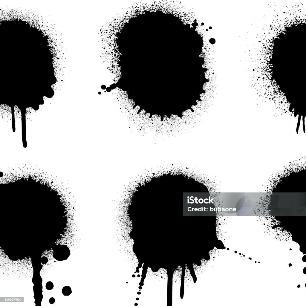 Sei inchiostro BLOB grafica vettoriale royalty-free - arte vettoriale royalty-free di Vernice a spray