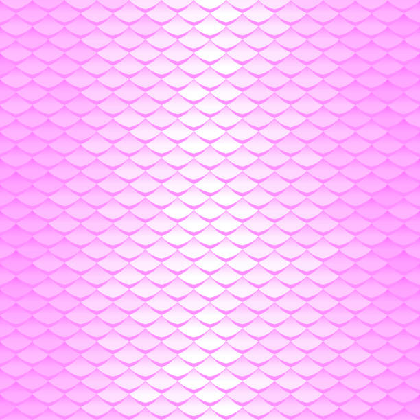 abstraktes skalierungsmuster. dachziegel hintergrund. rosa squama textur - chinese dragon lindworm mosaic dragon stock-grafiken, -clipart, -cartoons und -symbole