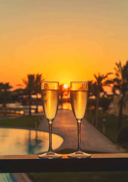 istock Drink wine by the sea. Selective focus. 1169979341