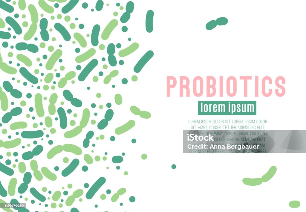 Probiotica vector poster - Royalty-free Bacterie vectorkunst