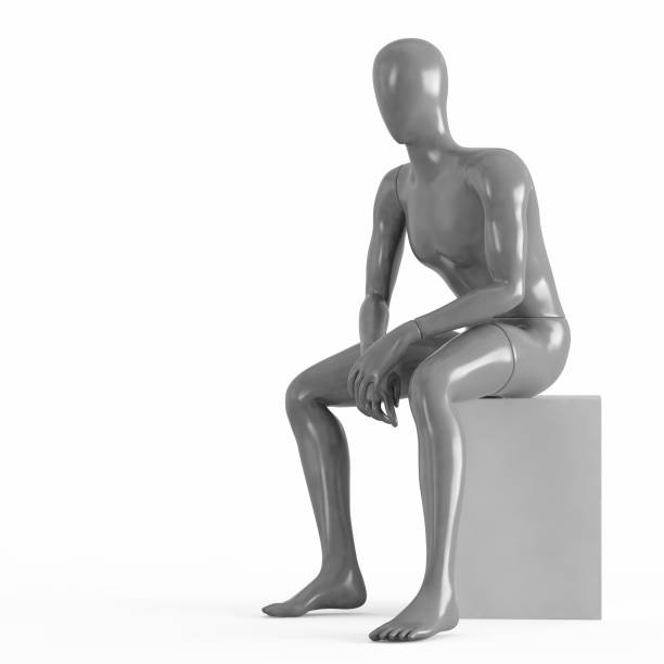 istock A gray mannequin sits on a white box. rendering on a white background 1169981966