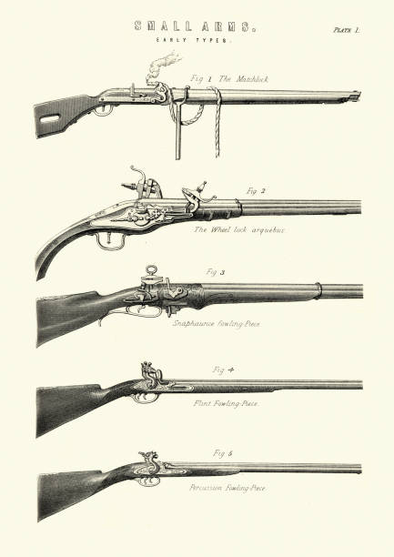 アンティーク銃器、銃、ライフル、マッチロック、アルケバス、鳥の作品 - rifle点のイラスト素材／クリップアート素材／マンガ素材／アイコン素材