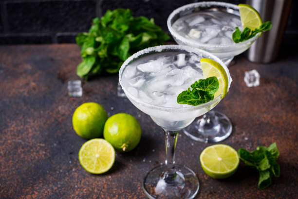 istock Margarita cocktail with lime and ice 1169993017