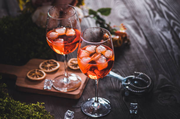 istock Two glasses of Spritz cocktails 1169996544