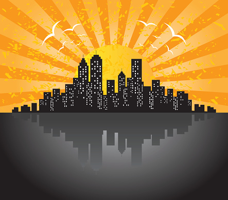 vector illustration,image of a cityview, cityscape silhouette like new york. please check my lightbox for more.