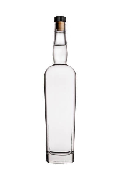 istock Tall Clear Glass Bottle - Vodka / Gin - No Shadow - Clipping Path 1169998910