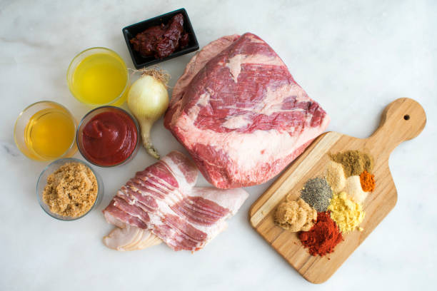 istock Barbecued Beef Brisket, Spice Rub, and Sauce Ingredients 1170002660