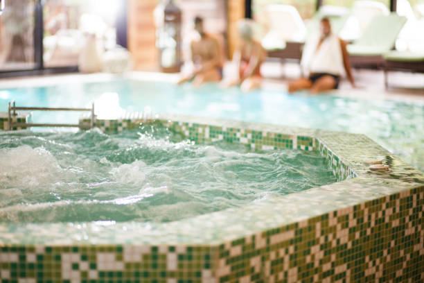 Hot tub at spa resort