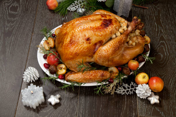 istock Roasted Christmas Turkey with Grab Apples 1170007647