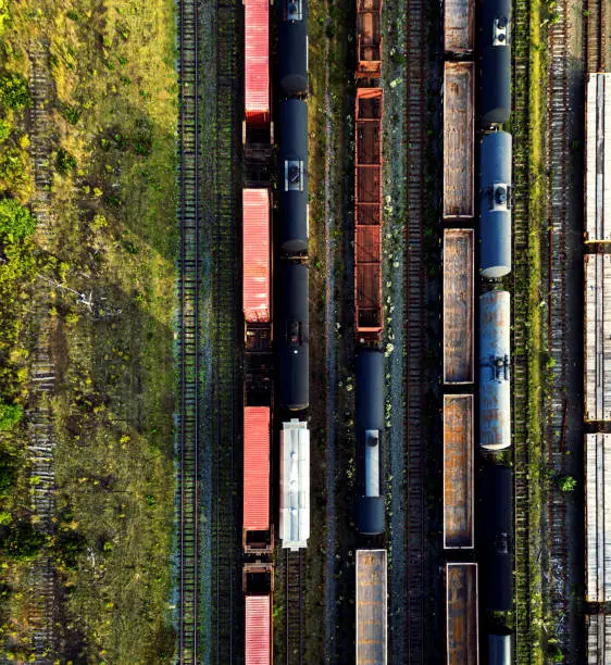 Photo of Aerial View of Rail Yard