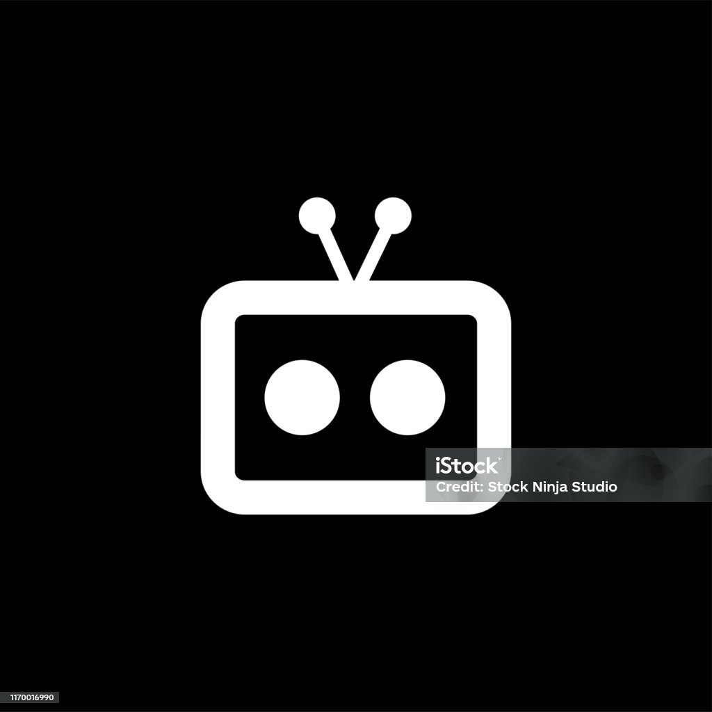 Biểu Tượng Radio Trên Nền Đen Minh Họa Vector Kiểu Phẳng Màu Đen ...