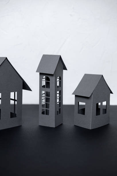 istock Paper City cut from a paper on dark background 1170018914