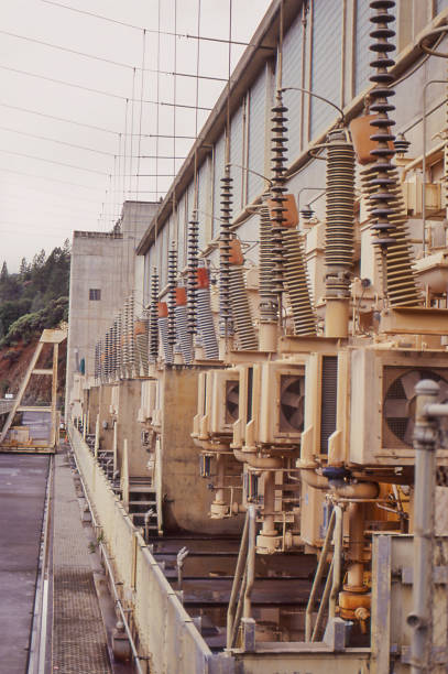 power transformers at Shasta Dam, California