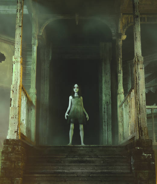 istock Ghost woman in haunted house,3d rendering 1170025119