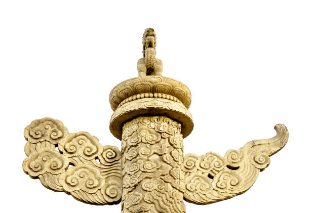 Stone carving decoration in Chinese courtyard