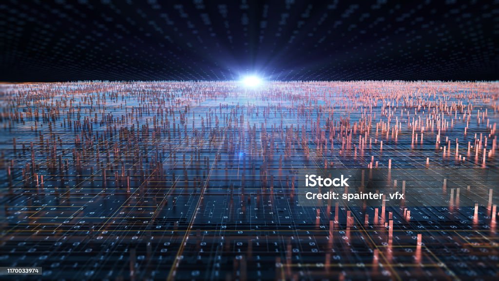 Binary Code Background 3d Rendering Stock Photo - Download Image Now ...