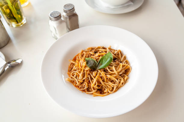 istock Dish of pasta on round white plate 1170045254