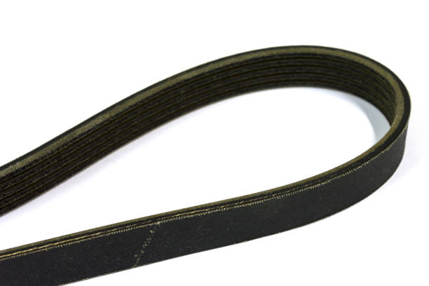istock New drive belt on white background, Isolated, V-shaped belt. 1170045788