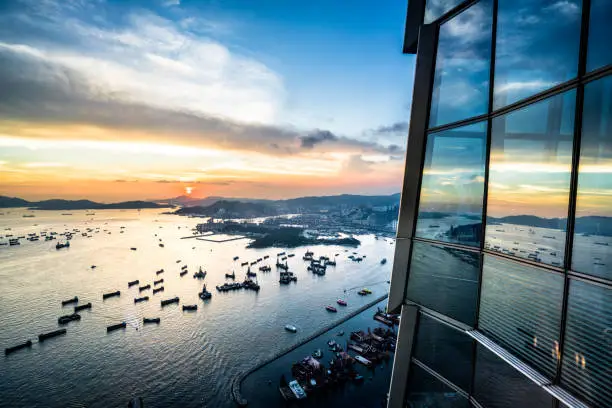 Photo of Cargo port and harbor in Hong Kong