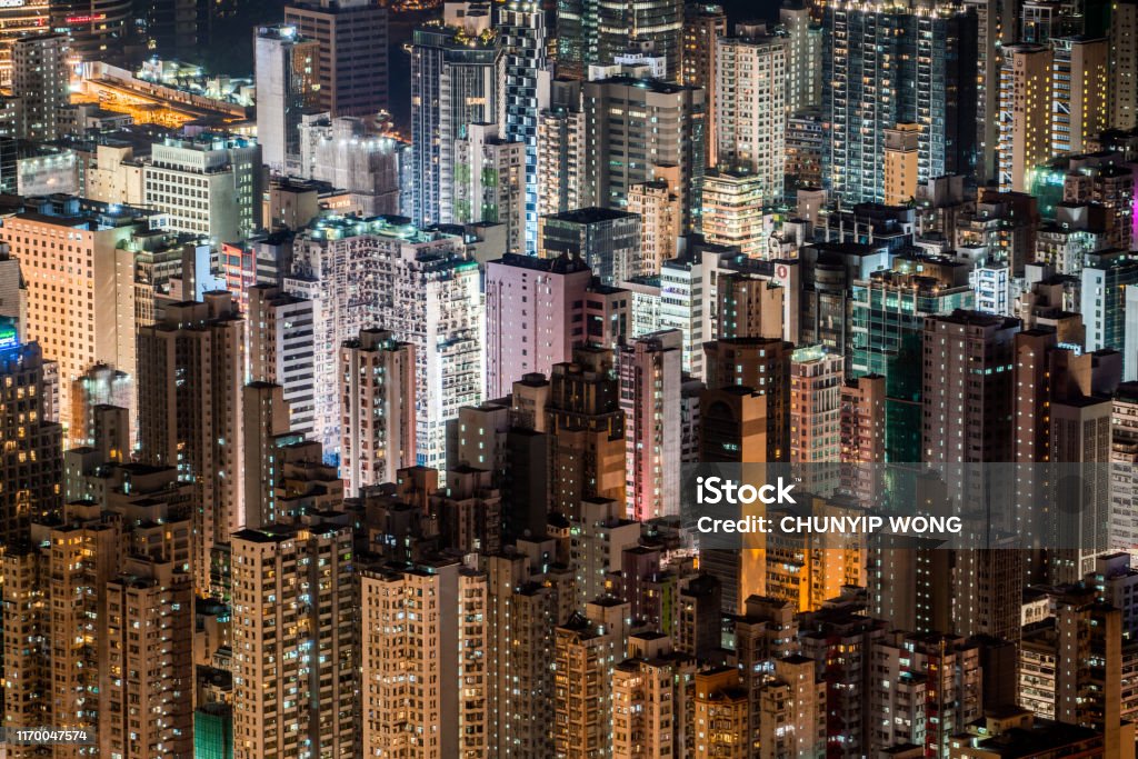 Hong Kong Kowloon city skyline China - East Asia, Hong Kong, Kowloon, Kowloon Peninsula, house, small China - East Asia Stock Photo