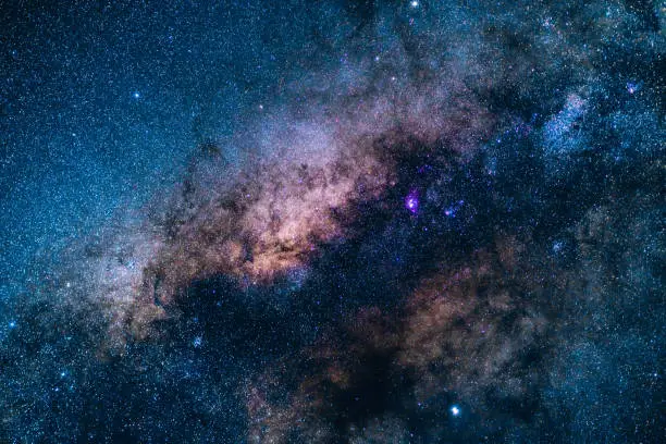 center of the galaxy - milky way nightsky on a clear night medium shot many stars