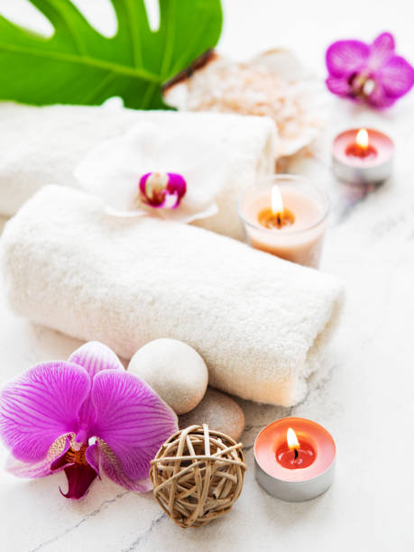 istock Natural spa ingredients with orchid flowers 1170051316