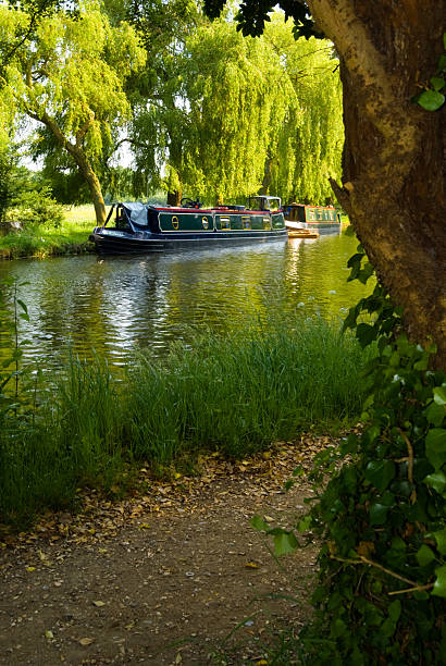 istock House boat on the river Wey. 117005133