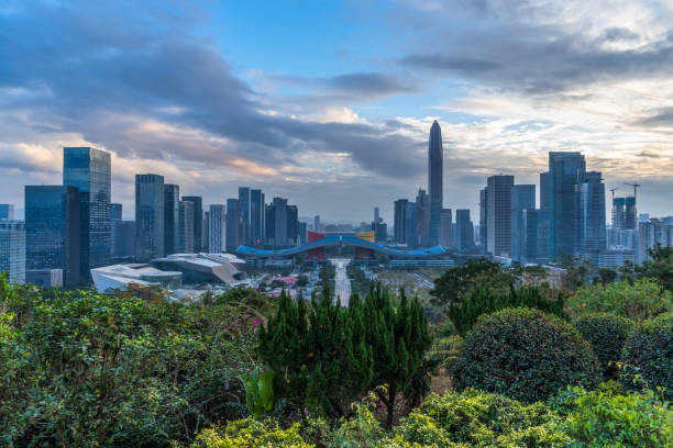 istock Shenzhen Financial District Dusk Skyline 1170053353