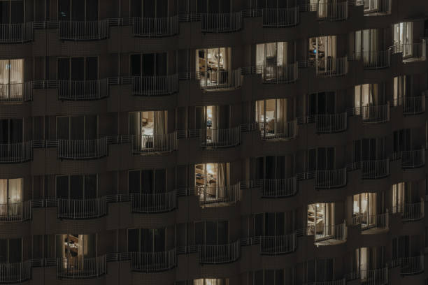 istock Lighting from many room are opened at night 1170059240