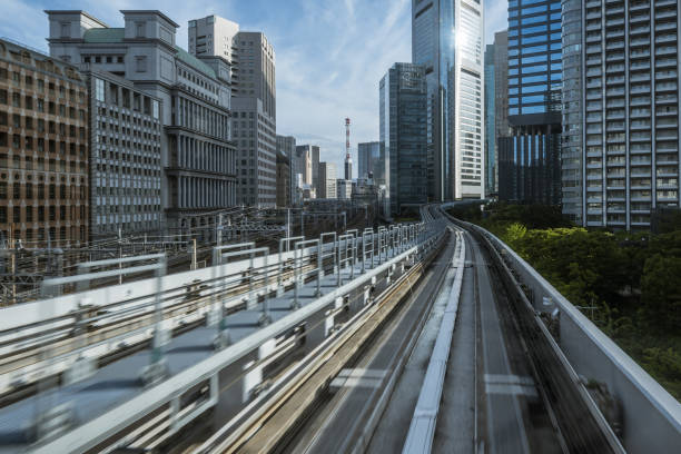 istock Cityscape from monorail sky train in Tokyo 1170059291