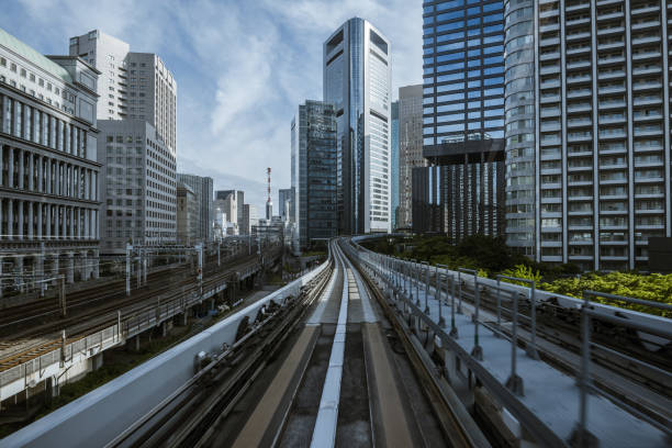 istock Cityscape from monorail sky train in Tokyo 1170059356