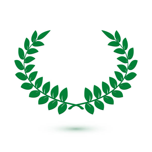 istock Green laurel wreath icon for web design. Award sign. Vector illustration isolated on white background 1170060873