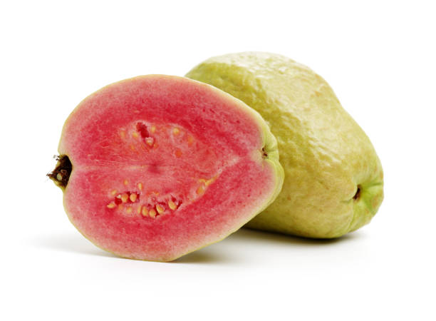istock Pink guava isolated on white background 1170061248