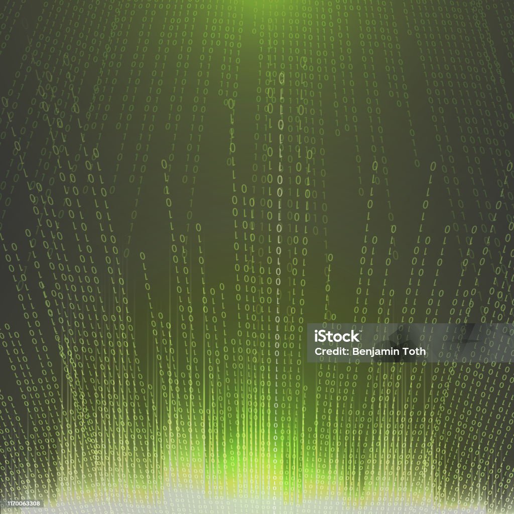 Virtual Space Binary Code Background Stock Illustration - Download ...