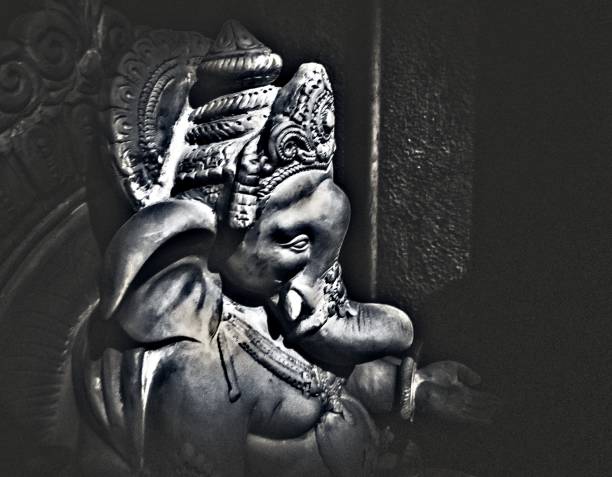 istock Lord Ganesha black and white social media template 1170066475