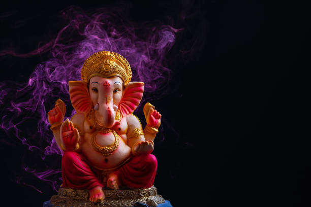 Lord Ganesha Ganesha Festival Lord Ganesha On Colorful Background Stock  Photo - Download Image Now - iStock