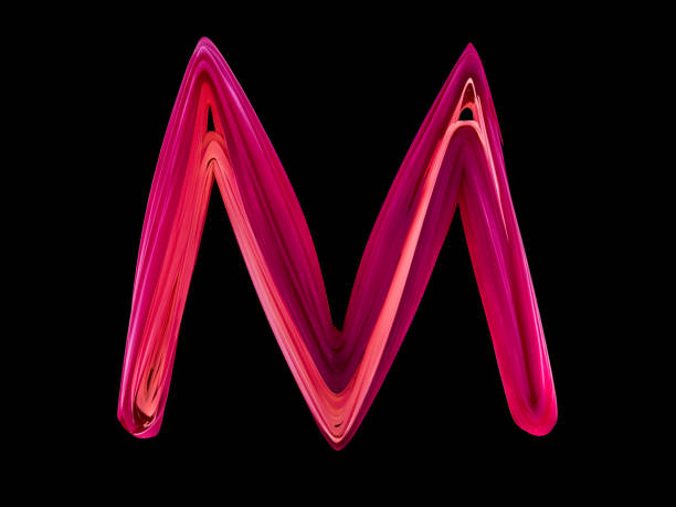 istock Alphabet candy twisted style art and illustration letter M. 3D 1170070799