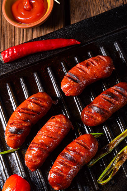 istock Chili chorizo ​​sausage with tomato bruschetta 1170073937