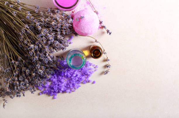 istock Essential lavender oil in a bottle 1170074851