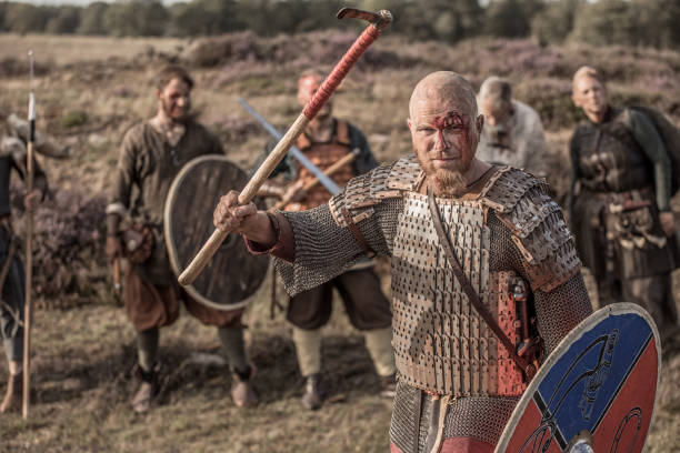 istock Vikings on a highland battlefield 1170076234