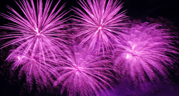 istock Colorful fireworks in night sky 1170077081