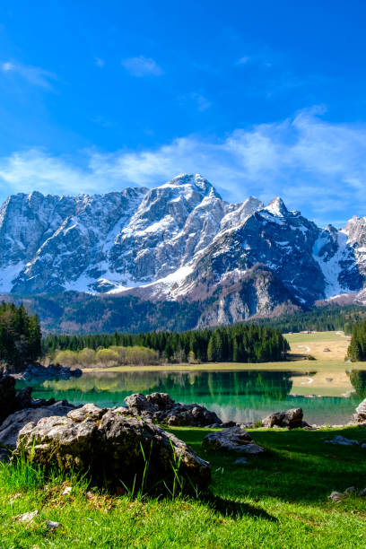 istock Spring morning at the alpine lake 1170077180