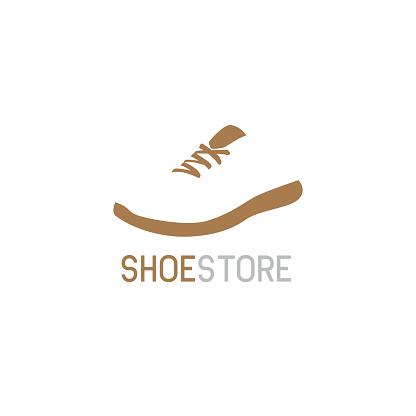 shoes store, shoes shop icon on white background. vector illustration