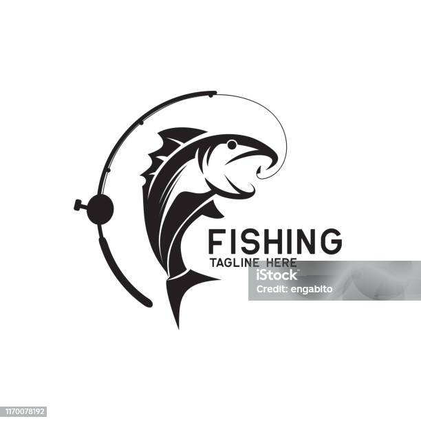 Ilustración de Icono De Pesca Aislado Sobre Fondo Blanco Ilustración Vectorial y más Vectores Libres de Derechos de Pescar
